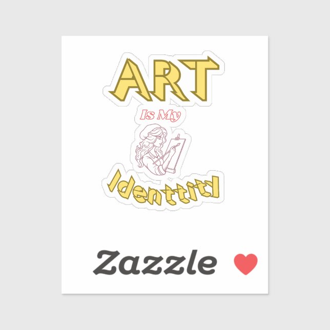 Adesivo Arte é o meu autocolante (Folha)