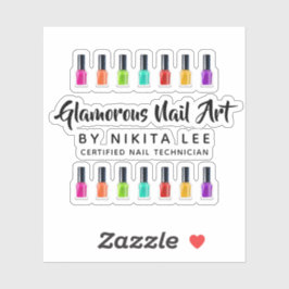 Adesivo Arte em Esmalte de Unhas Bright Rainbow Logo do Sa