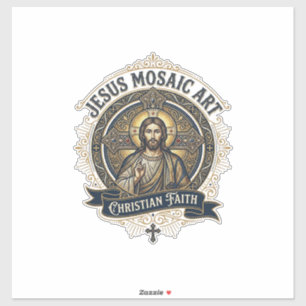 Adesivo Arte em Mosaico de Jesus Arte em Mosaico de Jesus