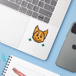 Adesivo Arte em Pixel de Cachorro Fofo   Kawaii 8-Bit
