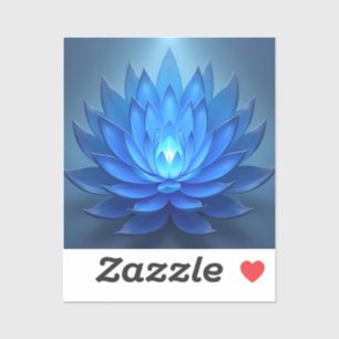 Adesivo Arte Espiritual Zen Azul Flor
