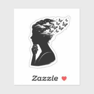 Adesivo Arte Estética de Borboleta sob o Céu Noturno