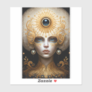 Adesivo Arte Fantástica da Deusa dos Olhos Terceiros