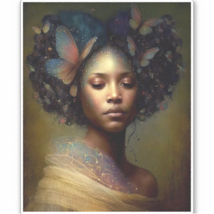 Adesivo Arte Fantástica de Deusa Negra