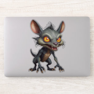 Adesivo Arte Feroz do Chupacabra com Pelo Puntudo Criatura