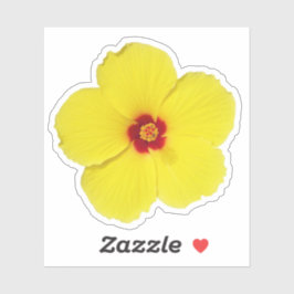 Adesivo Arte Flor Amarela Hibiscus