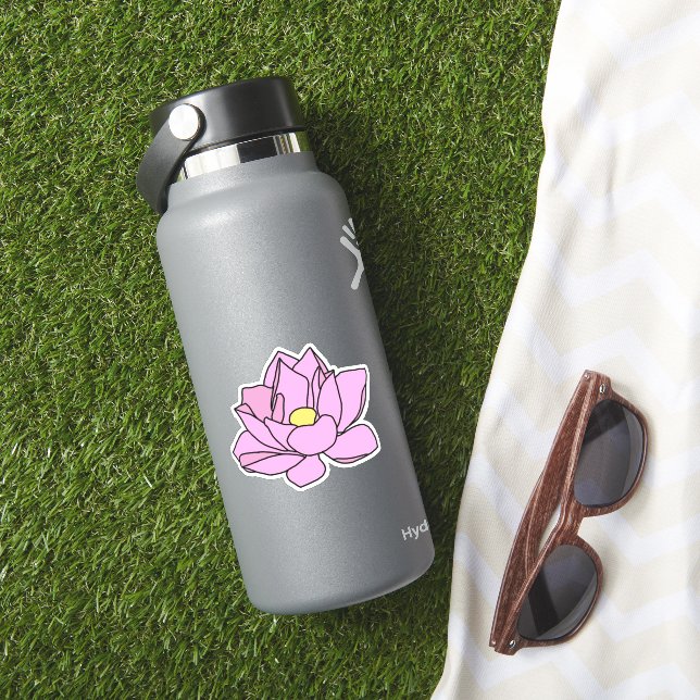 Adesivo Arte Flor do Lotus Rosa (HydroFlask Insitu)