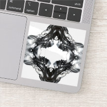 Arte Fluida Abstrata em Preto e Branco Luz e Escur