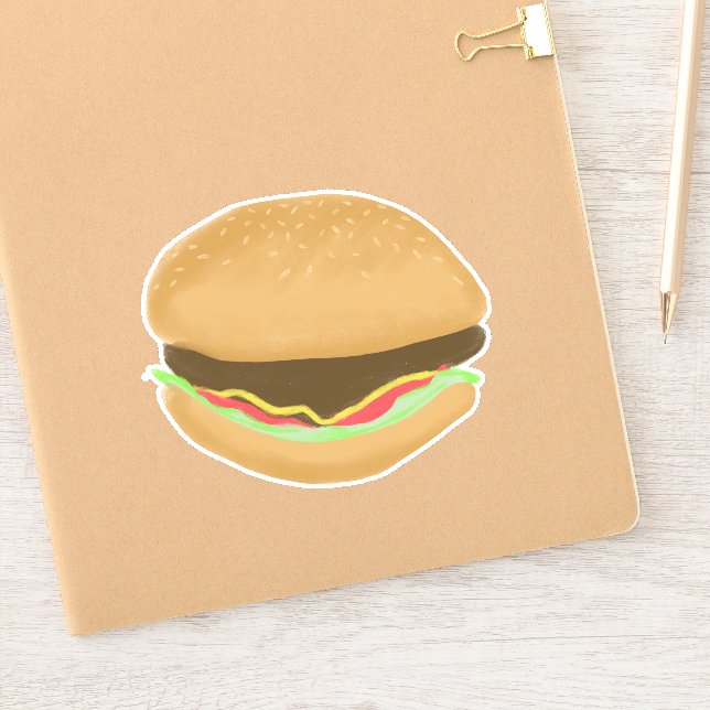 Adesivo Arte Juicy Hamburger (Notebook)