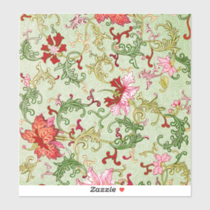 Adesivo Arte Nova Antiga Chinoiserie Floral Chinesa