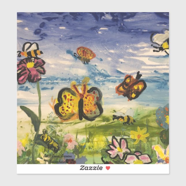 Adesivo Arte Original Colorida primavera (Folha)