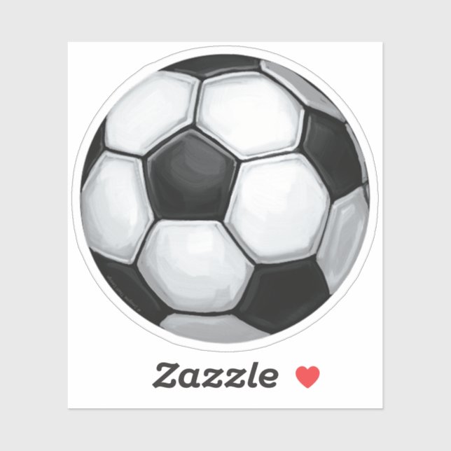 Adesivo Arte Pintada da Bola de Futebol (Folha)