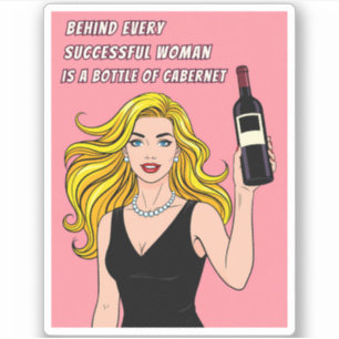 Adesivo Arte Pop Humor Vinho Vintage Retro Engraçado 