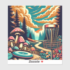 Adesivo Arte Psicodélica de Golf de Disco Retroativo