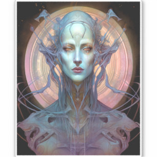 Adesivo Arte surreal de Alienígena esquisita