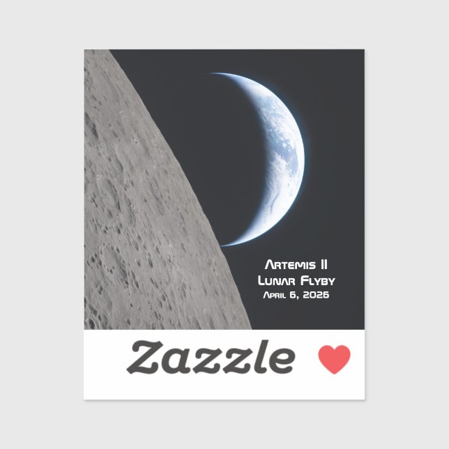 Adesivo Artemis II Lunar Flyby (Folha)