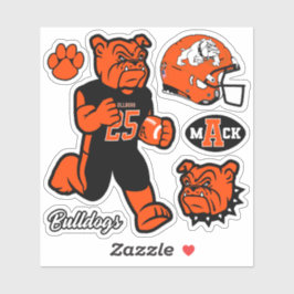 Adesivo Artesia Bulldogs "Football Six-Pack" Sticker