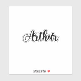 Adesivo Arthur Name - Caligrafia manuscrita
