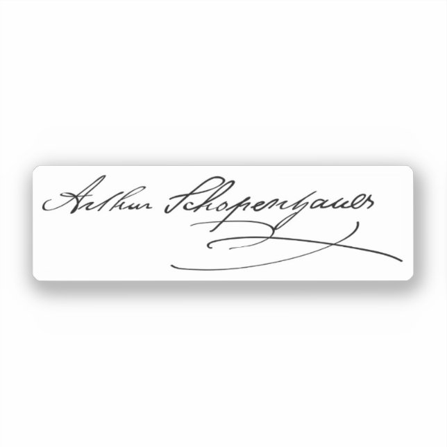 Adesivo Arthur Schopenhauer Signature (Frente)