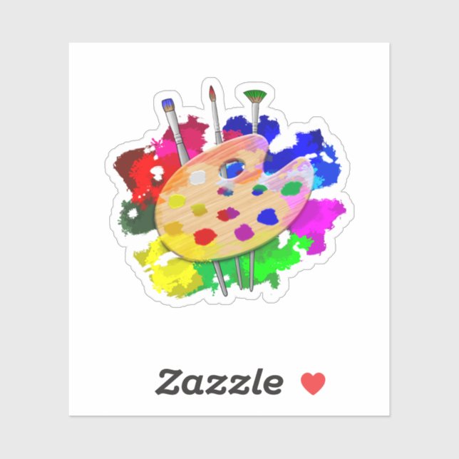 Adesivo Artista da Paleta de Artista (Folha)