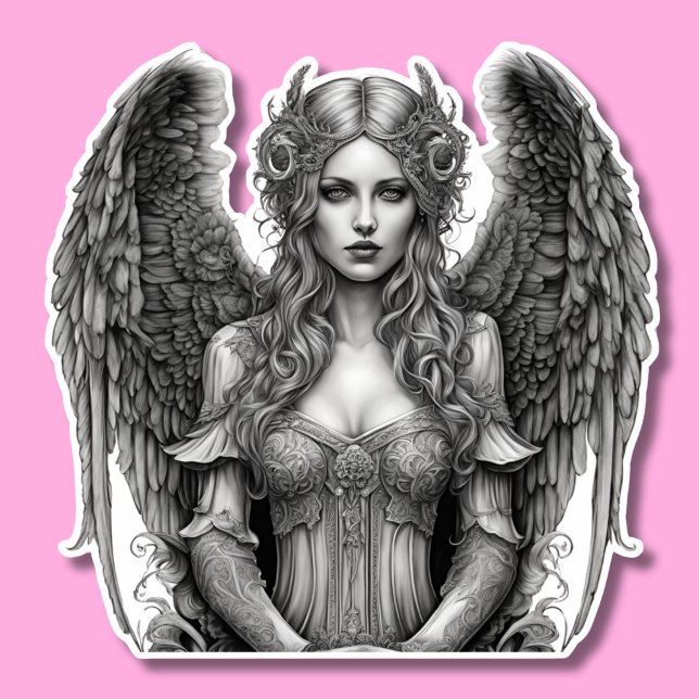 Adesivo Artística à prova d'água do anjo gótico (Criador carregado)