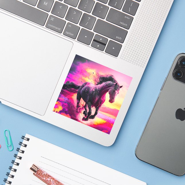 Adesivo Artsy Horse (Notebook com iPhone)