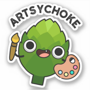 Adesivo Artsychoke Funny Veggie Artichoke Pun