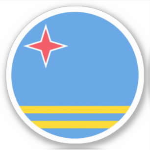 Adesivo Aruba Flag Round