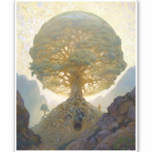 Adesivo Árvore Da Vida Da Arte Da Natureza Surreal Do Cora