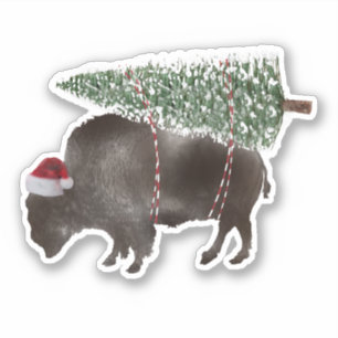 Adesivo Árvore de Natal Buffalo Bison