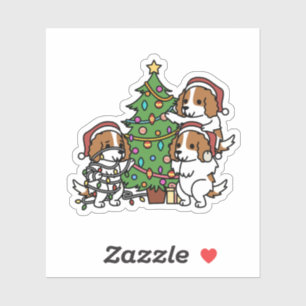 Adesivo Árvore de Natal Cavalier King Charles Spaniel