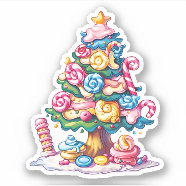 Adesivo Árvore de Natal Doce (Frente)