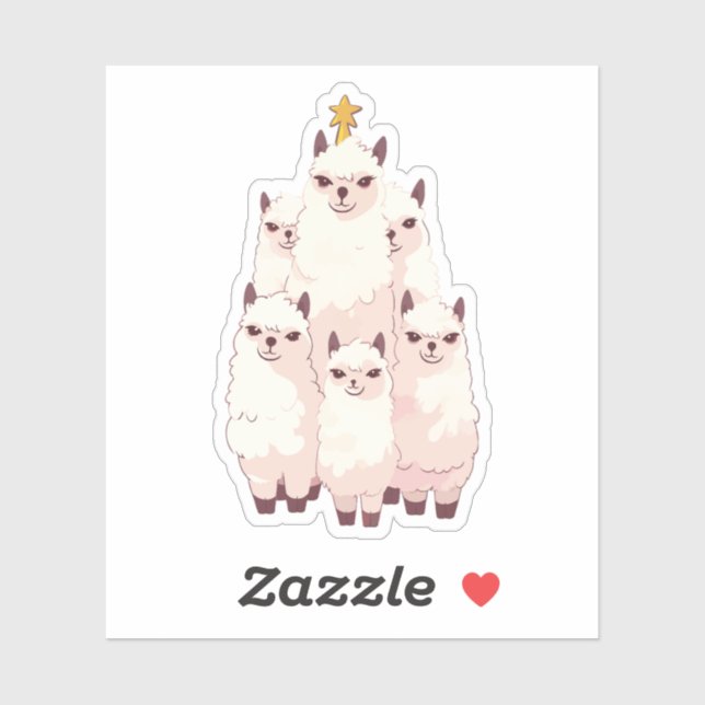 ADESIVO ÁRVORE DE NATAL LLAMA (Folha)