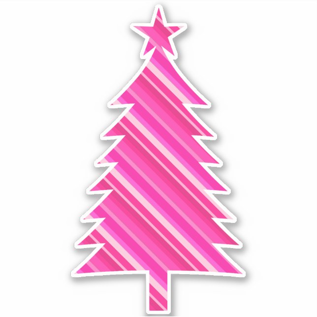 Adesivo Árvore de Natal Strike de Doces Rosa (Frente)