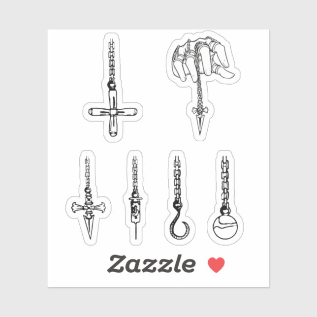 Adesivo as correntes da kurapika caçam o autocolante x caç (Folha)