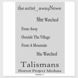 Adesivo as frases artista_AwayNowe Talismans V4