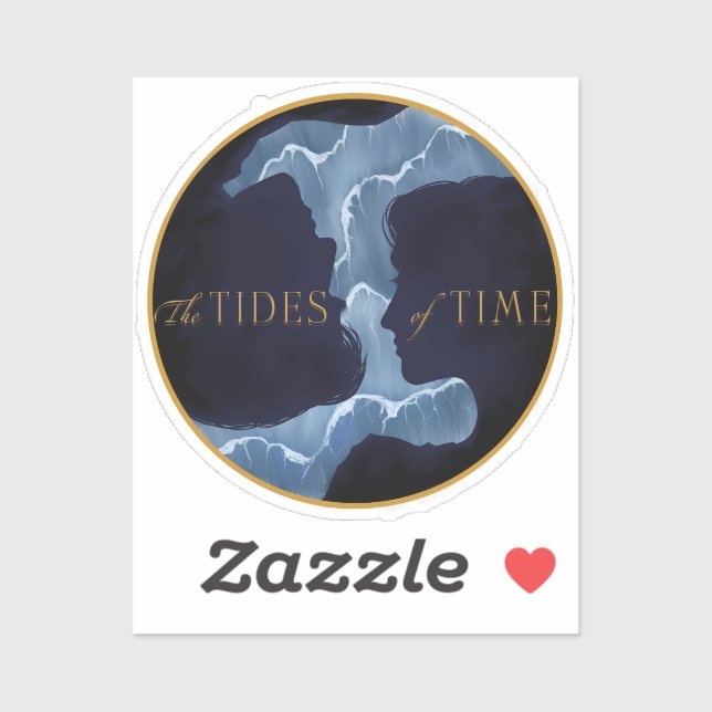 Adesivo "As marés do tempo" Silhuettes ao longo do tempo (Folha)