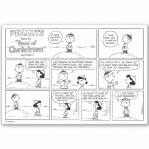Adesivo As memórias de Charlie Brown no monte do Pitcher