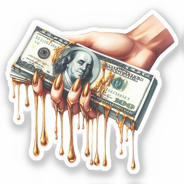 Adesivo as mulheres dão 100 dólares por conta de ouro líqu (Frente)