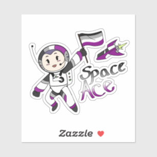 Adesivo Ás no Espaço (Orgulho Asexual)