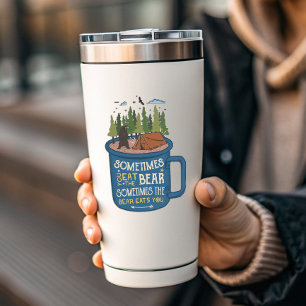 Adesivo Às Vezes Os Ursos Comem-Nos Acampando   Autocolant