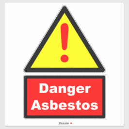 Adesivo Asbestos warning