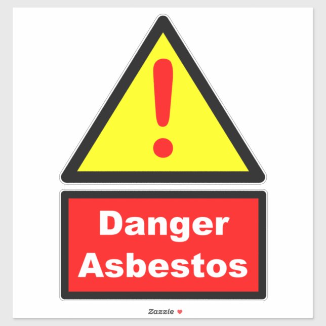 Adesivo Asbestos warning (Folha)