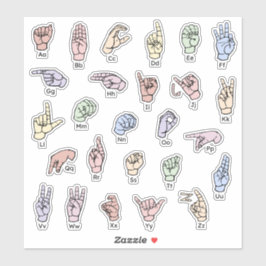 Adesivo ASL ABC Sticker – Bright & Educational Sticker