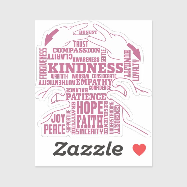 Adesivo ASL - Beleza interna - Design de cultura surda "Ve (Folha)