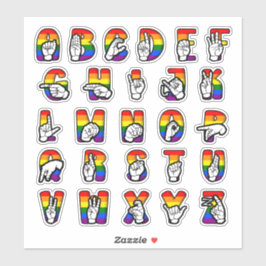 Adesivo ASL Pride Alphabet