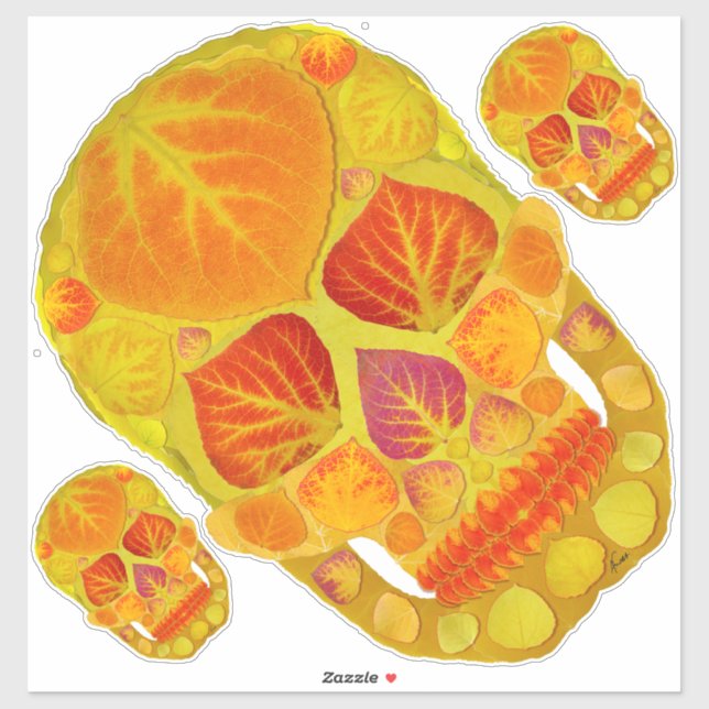 Adesivo Aspen Folha Crânio 13 (Folha)