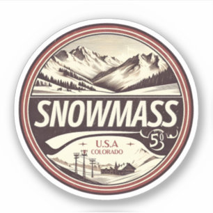 Adesivo Aspen Snowmass Presentes de esqui e snowboard Co
