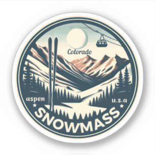 Adesivo Aspen Snowmass Presentes de esqui e snowboard Co