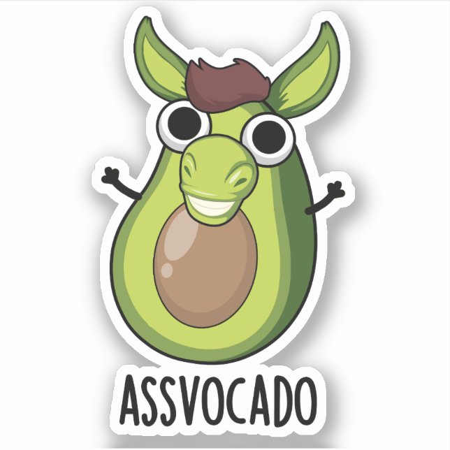 Adesivo Ass-vocado Funny Avocado Pun (Frente)